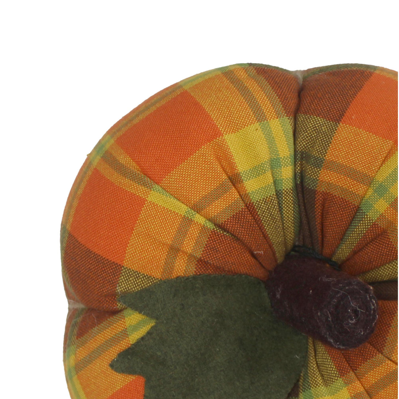 F Autumn Plaid Pumpkin 8 Inx6 In ON336023