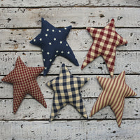 Thumbnail for Freedom Fabric Stars set of 5 Ornament - Interiors by Elizabeth