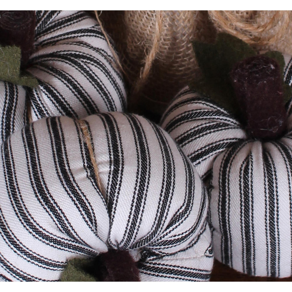 F White Black Ticking Pumpkins Set of 3 ON846211