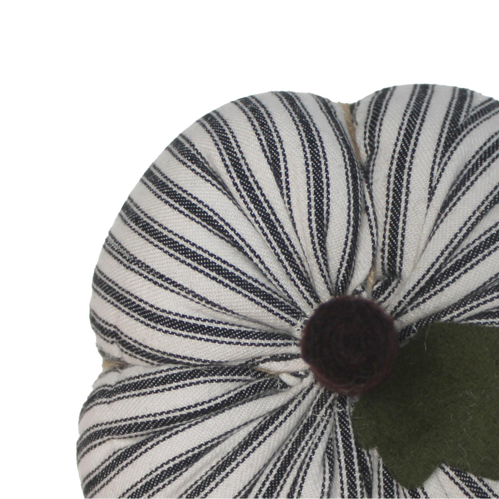 F White Black Ticking Pumpkin 6 Inx4 In ON846213