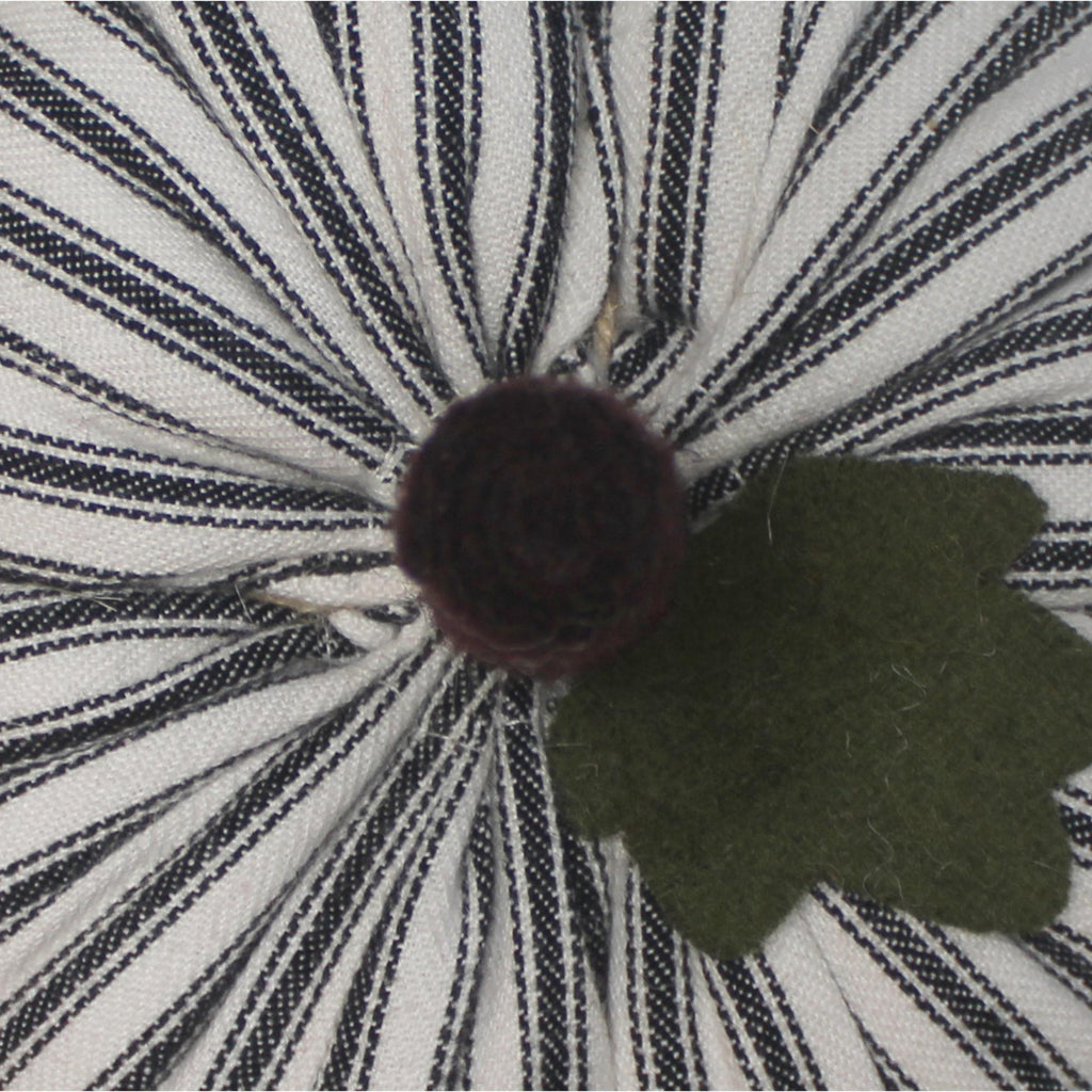 F White Black Ticking Pumpkin 6 Inx4 In ON846213