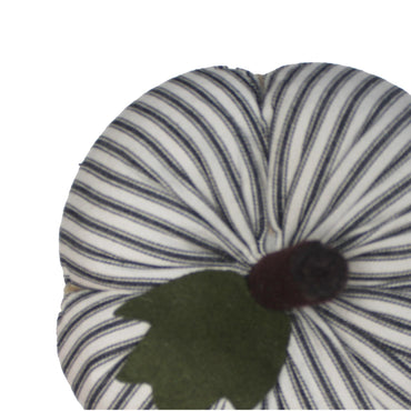 F White Black Ticking Pumpkin 8 Inx6 In ON846214