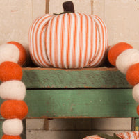 Thumbnail for Cream Orange Ticking Pumpkin 6X4 Ornament ONRE0319