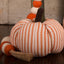 Cream Orange Ticking Pumpkin 8X6 Ornament ONRE0320