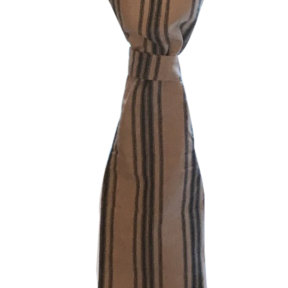 Grain Sack Stripe 72" X 63" (2 Pcs) (Pair Of Fabric Tiebacks Included) Cream Colonial Blue P6165014