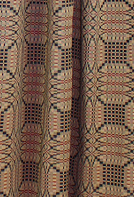 Trenton Jacquard Nutmeg Black Red Panels P6243025