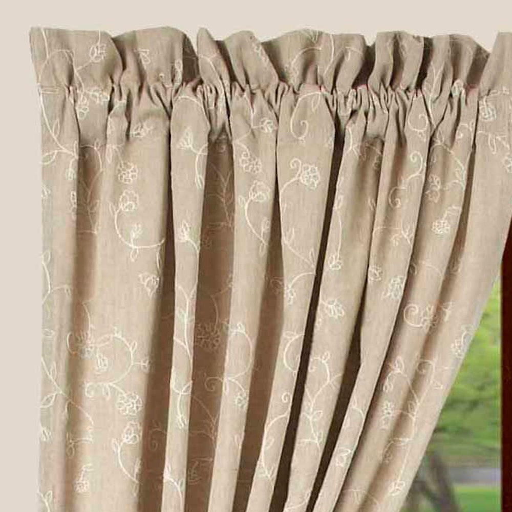 Taupe Candlewicking Taupe 63" Panels Lined - Interiors by Elizabeth