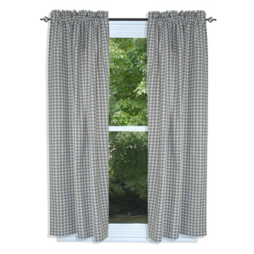 Heritage House Check Gray & Cream Panels - Interiors by Elizabeth