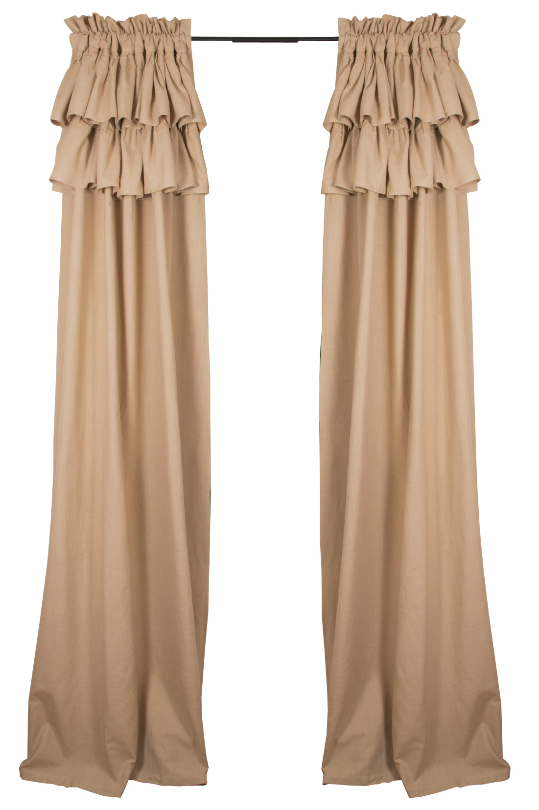 Meadowpark Drapery Panel 84 Unlined Double Ruffle Top