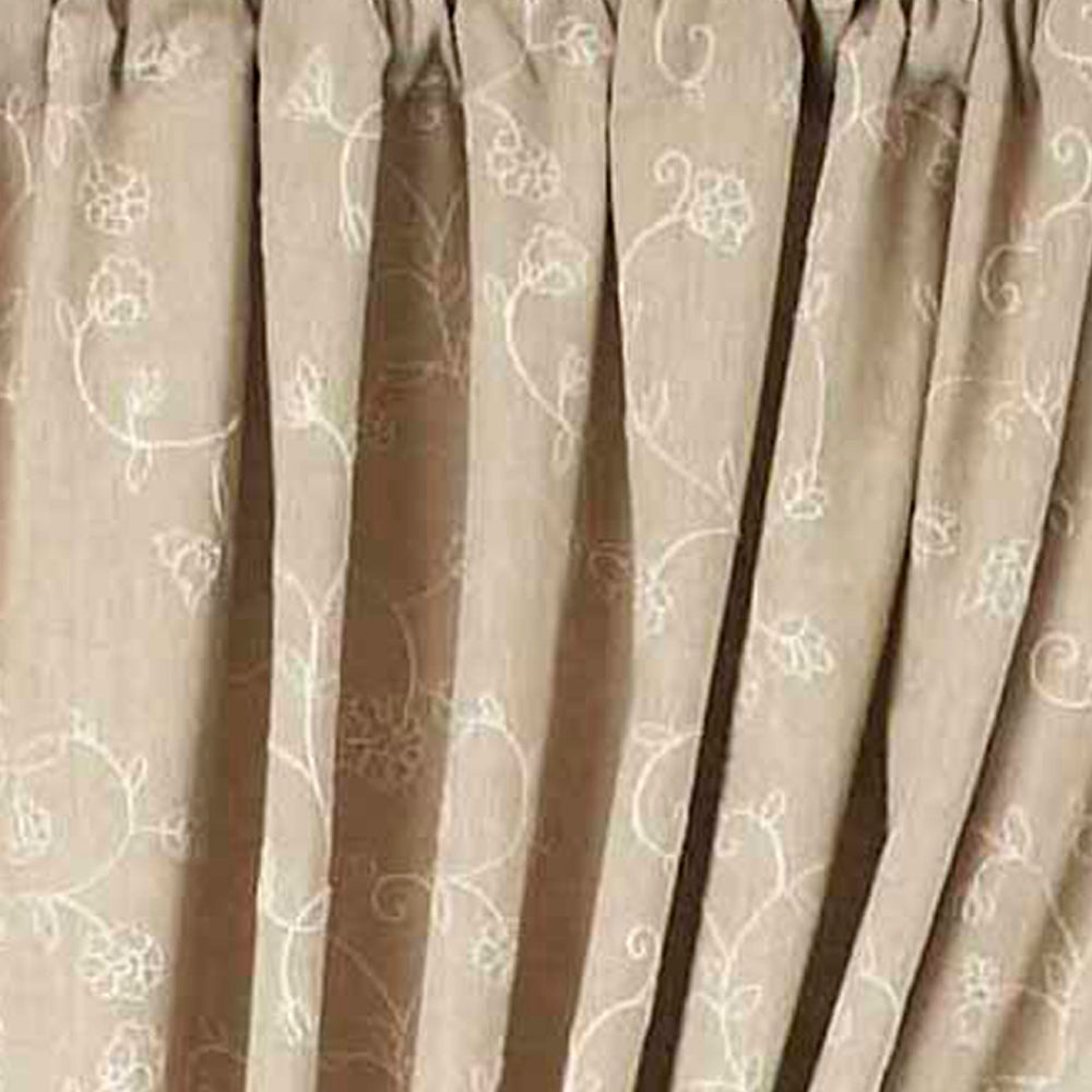 Taupe Candlewicking Taupe Drapery 86" Panels Lined - Interiors by Elizabeth