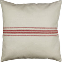 Thumbnail for Red Grain Sack Cream,Red Pillow  - Interiors by Elizabeth