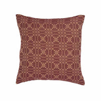 Thumbnail for Barn Red-Tan Marshfield Jacquard Pillow Cover - Interiors by Elizabeth