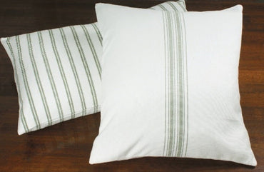 Grain Sack Sage Sage Pillow Cover  - Interiors by Elizabeth