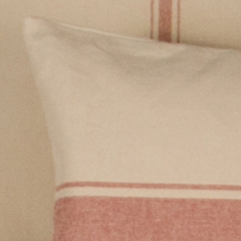Oat Barn Red Grain Sack Stripe Pillow Cover