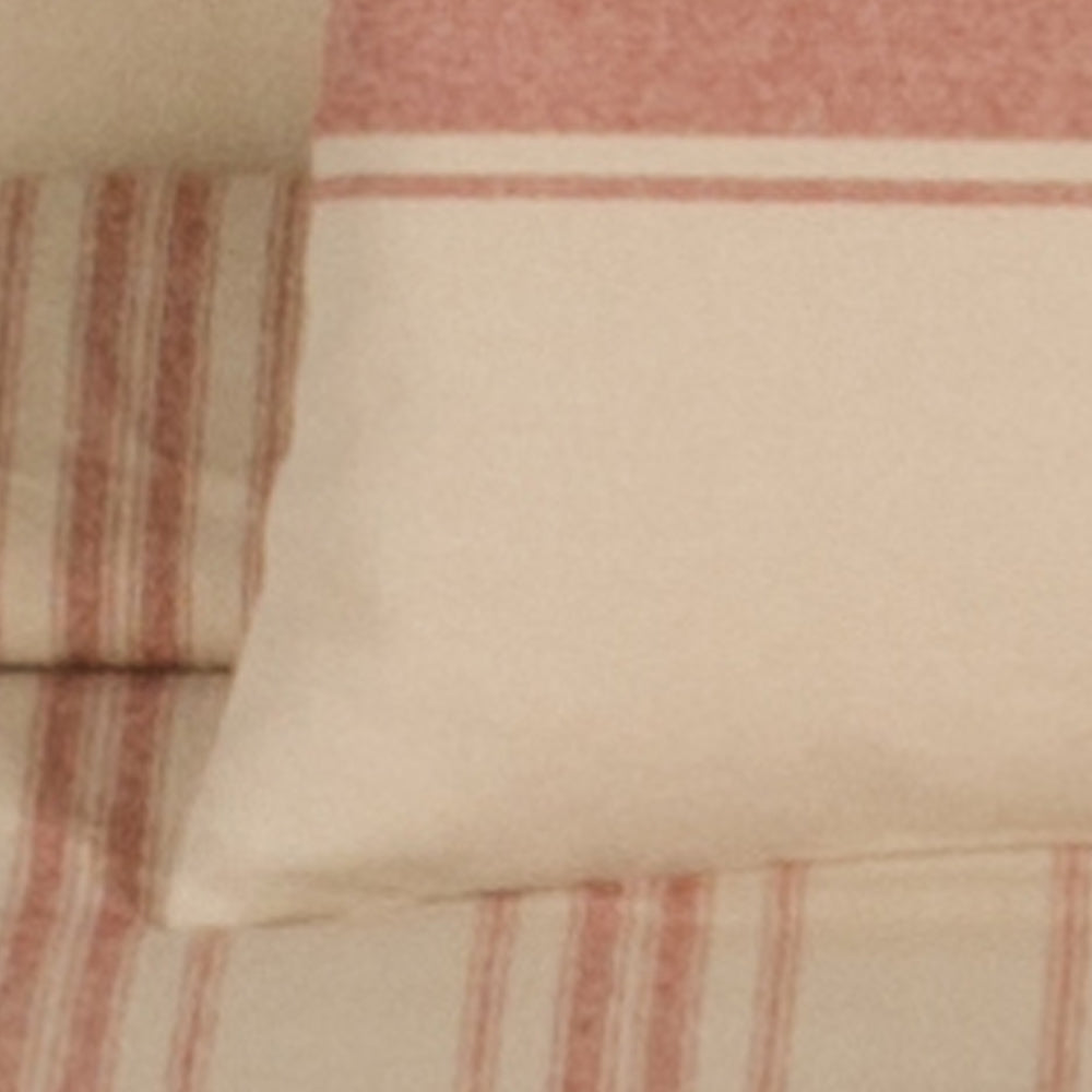 Oat Barn Red Grain Sack Stripe Pillow Cover