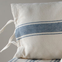 Thumbnail for Colonial Blue Cream Grain Sack Stripe Pillow Cover