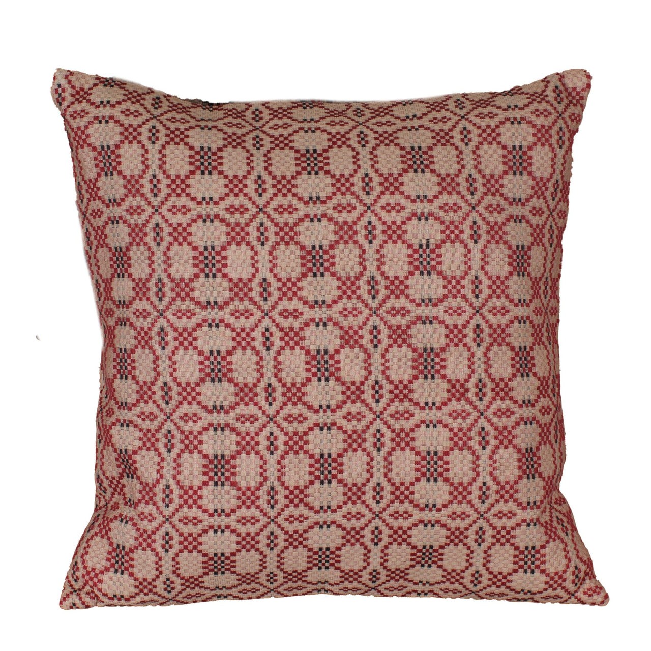 Kendall Jacquard Red Pillow Cover 18 In - Interiors by Elizabeth