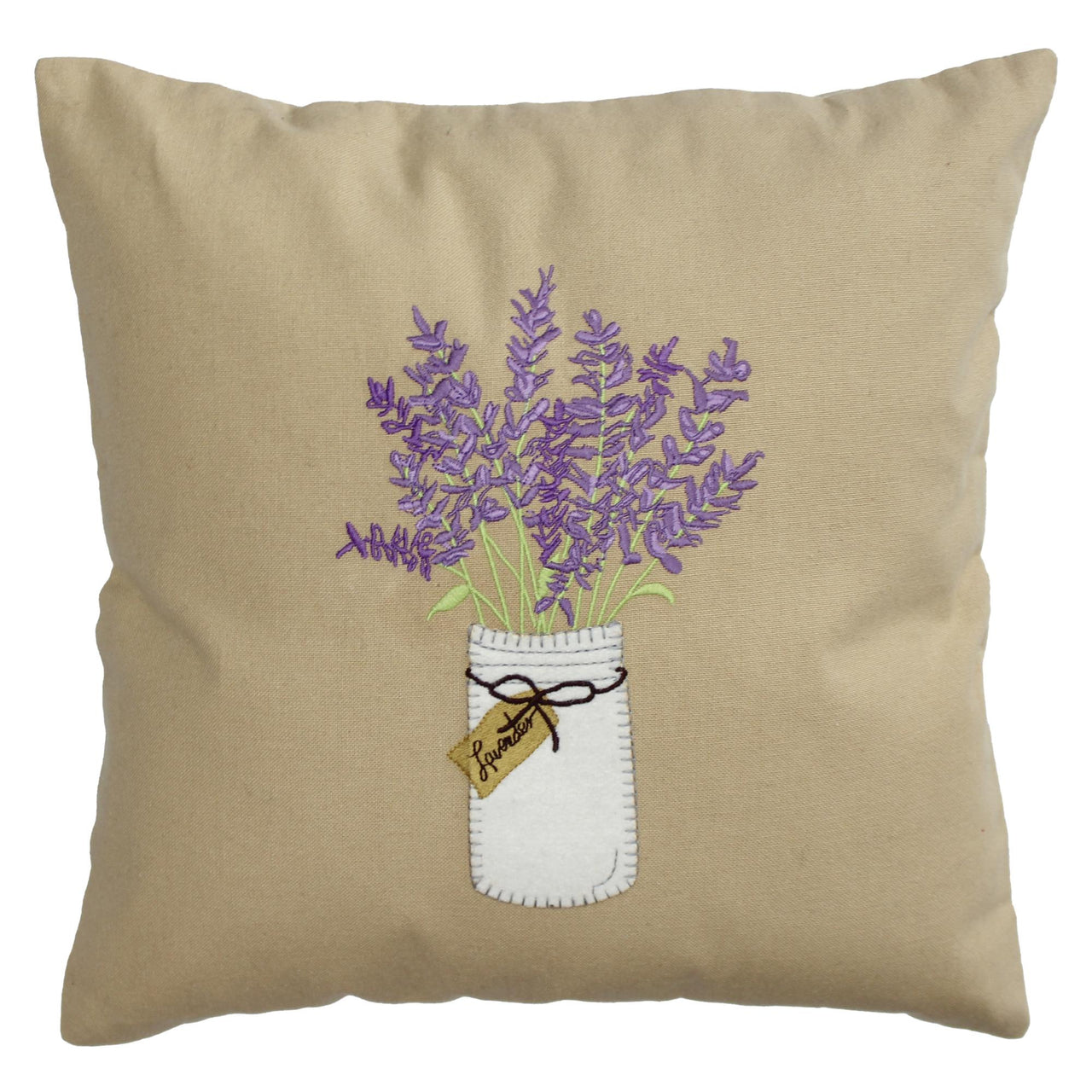 Lavender Mason Jar Pillow 14 In - Interiors by Elizabeth