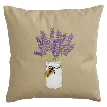 Lavender Mason Jar Pillow 14 In - Interiors by Elizabeth