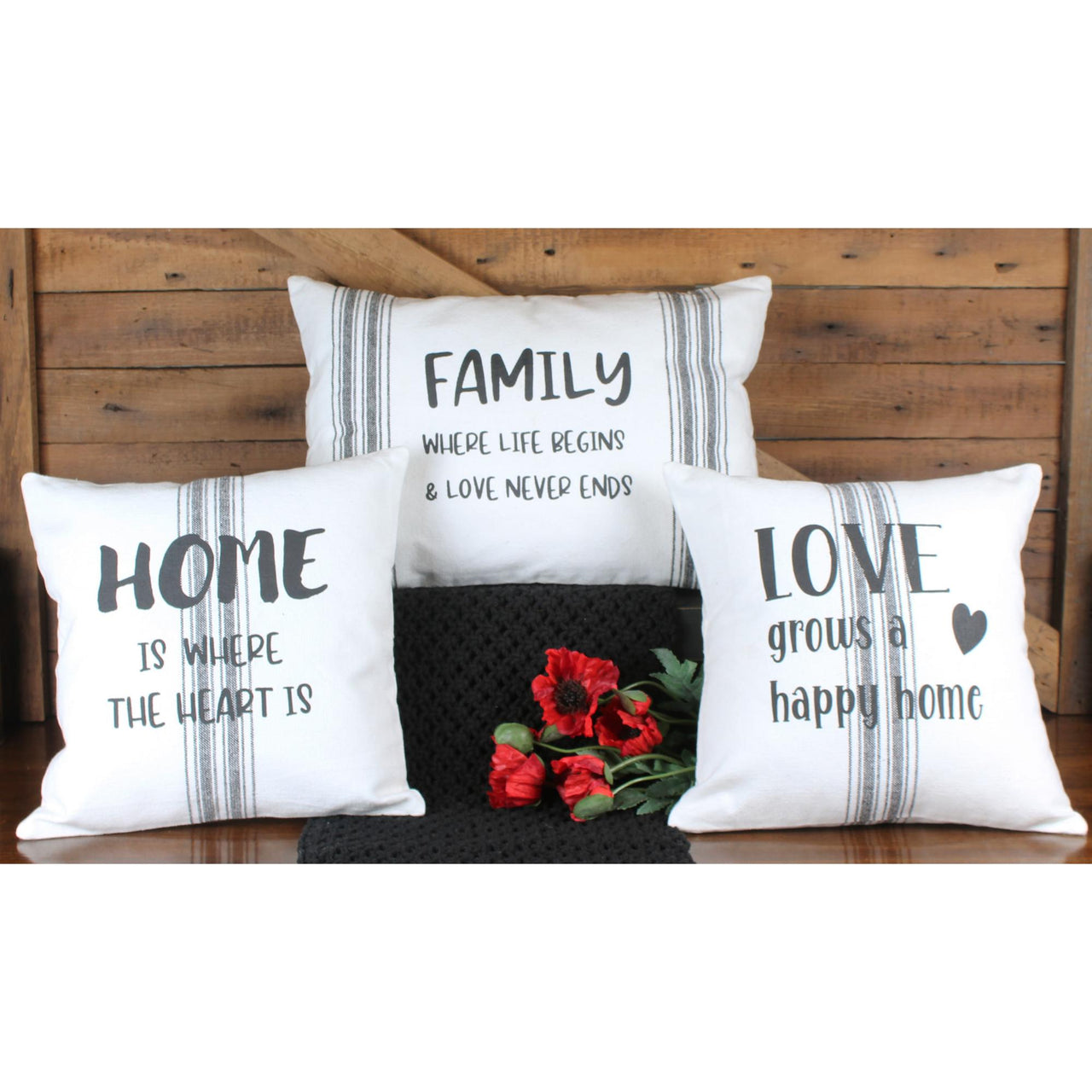 Family Grain Sack 14 Inx20 In Pillow - Interiors by Elizabeth