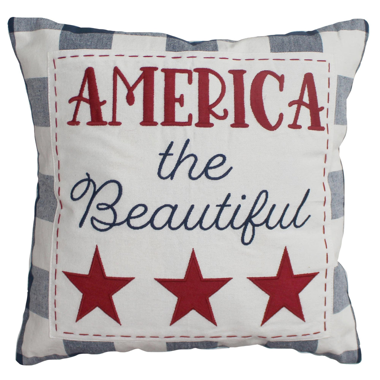 America the beautiful Pillow 14”x14” - Interiors by Elizabeth