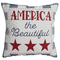 Thumbnail for America the beautiful Pillow 14”x14” - Interiors by Elizabeth