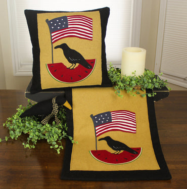 Americana  Black Pillow  - Interiors by Elizabeth