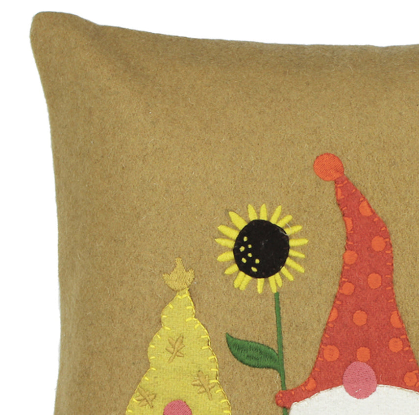Fall Gnomes Gold Pillow PL025213