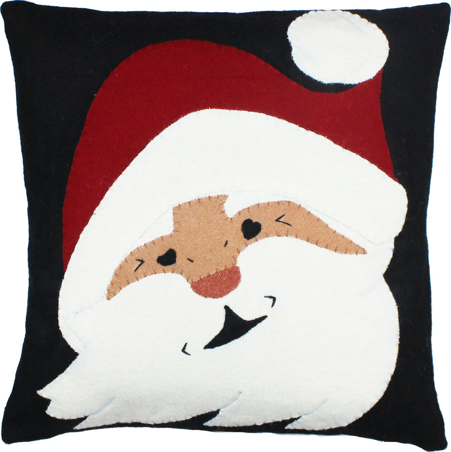 Jolly St Nick Black Pillow  - Interiors by Elizabeth
