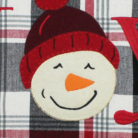 Thumbnail for Winter Plaid Black, Red, Cream Pillow PL043019