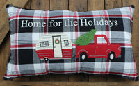 Thumbnail for Winter Plaid Black, Red, Cream Pillow  - Interiors by Elizabeth