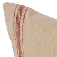 Thumbnail for Grain Sack Barn Red Grain Sack Stripe Barn Red Pillow - Interiors by Elizabeth
