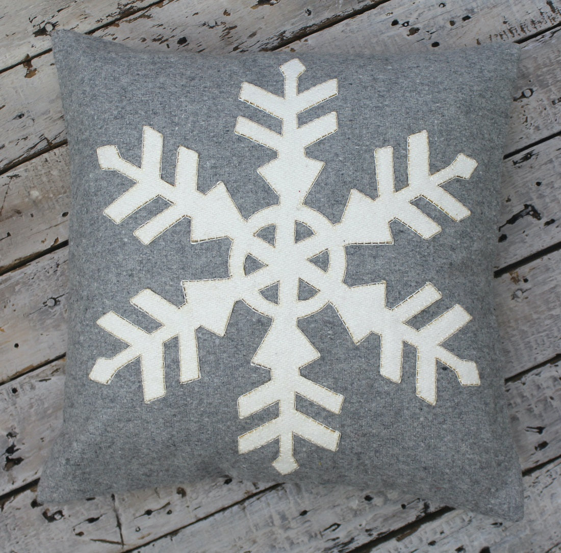 Falling Snow Pillow - Interiors by Elizabeth