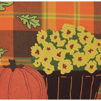 Thumbnail for F Autumn Plaid Mums Pillow 14 In PL336020