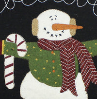Thumbnail for Snowman Believe Black Pillow PLGP0425