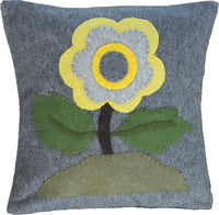 Thumbnail for Yellow Flower Gray Pillow  - Interiors by Elizabeth
