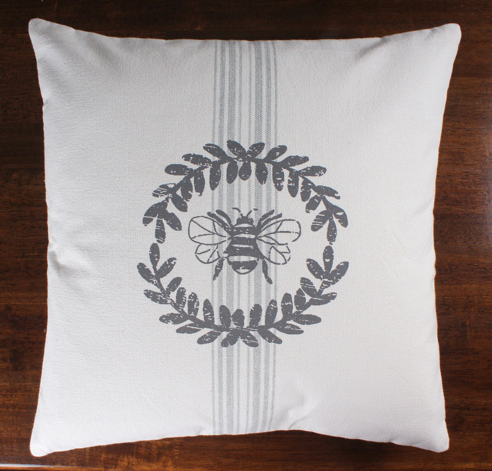 Royalton Bee  Cream Pillow  - Interiors by Elizabeth