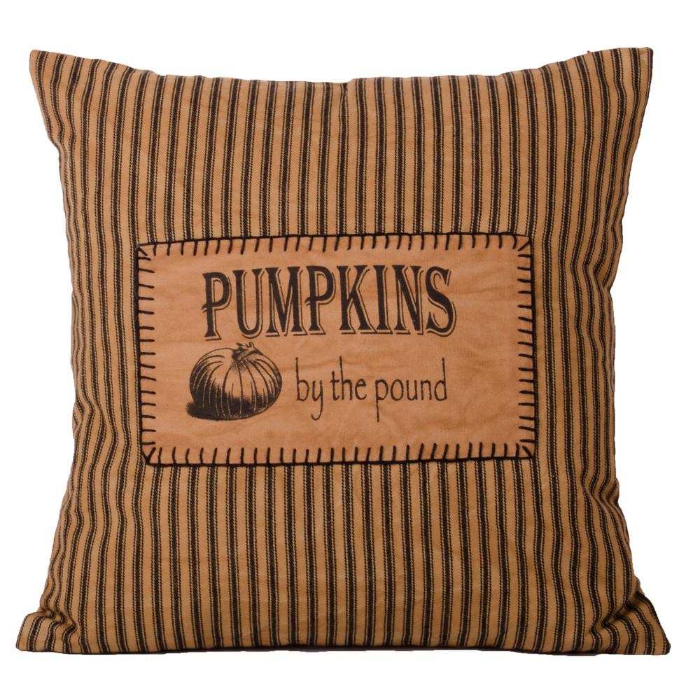 Pumpkins By The Pound Pillow Tea Dyed-Black - Interiors by Elizabeth