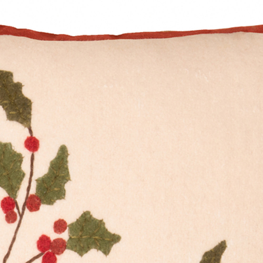 Cardinal Holly Pillow PLRE0333