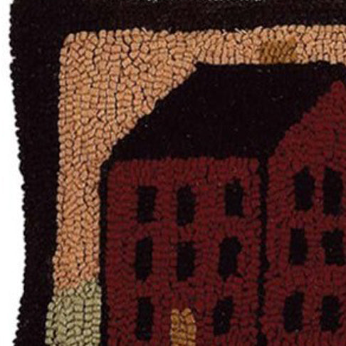 Nutmeg Multi Saltbox House Pillow - Interiors by Elizabeth