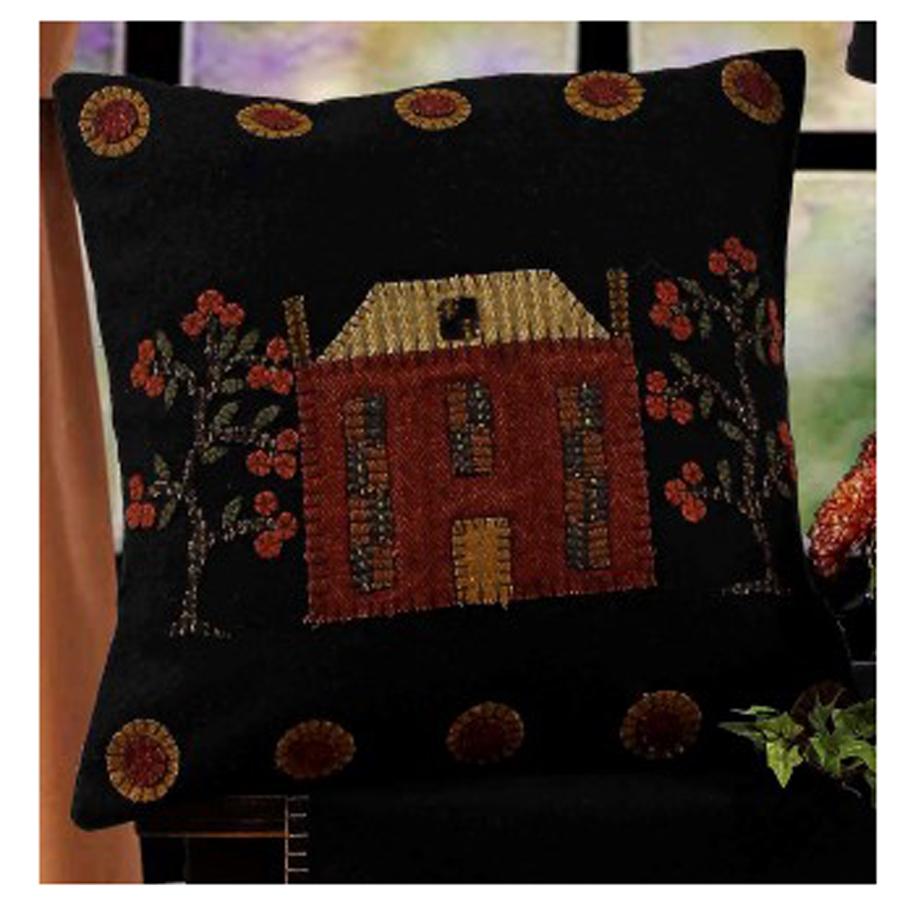 Black Primitive Manor Pillow - Interiors by Elizabeth