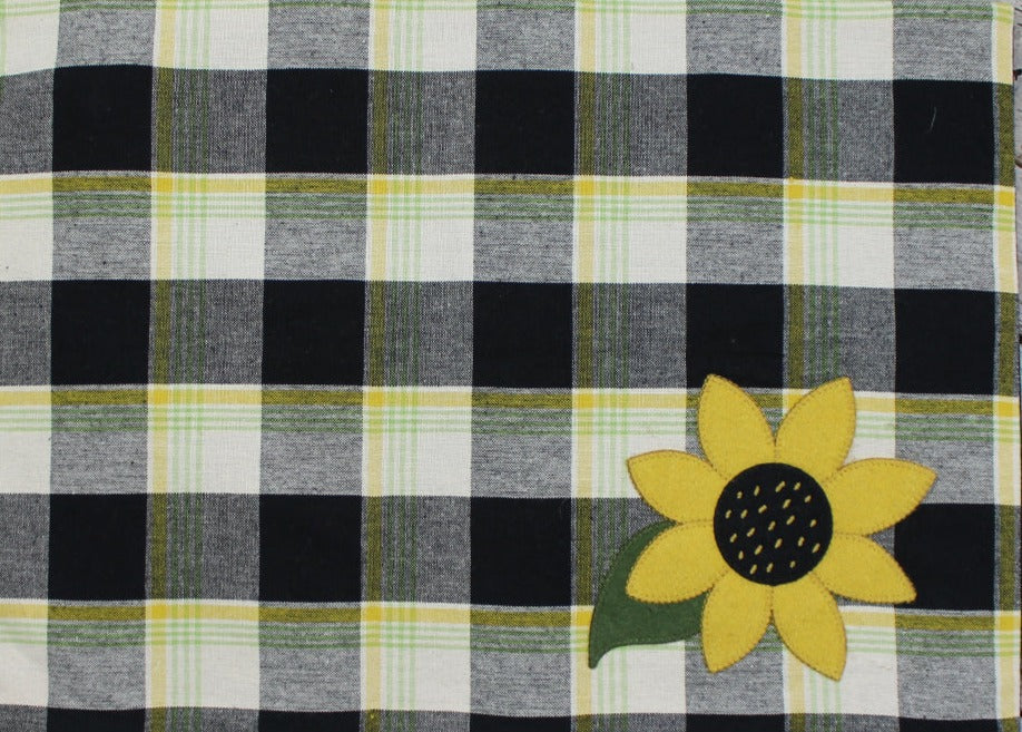 Sunflower Buffalo Check Placemat - Interiors by Elizabeth