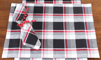 Thumbnail for Winter Plaid Black, Red, Cream Placemat  - Interiors by Elizabeth