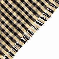Thumbnail for Black Nutmeg Heritage House Check Black Placemat Set Of Six - Interiors by Elizabeth