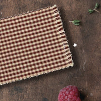 Thumbnail for Barn Red-Nutmeg Heritage House Check Barn Red Placemat - Set of Six - Interiors by Elizabeth