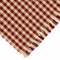 Thumbnail for Barn Red Nutmeg Heritage House Check Barn Red Placemat Set Of Six - Interiors by Elizabeth