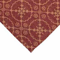 Thumbnail for Barn Red Tan Marshfield Jacquard Placemat Set Of Six - Interiors by Elizabeth