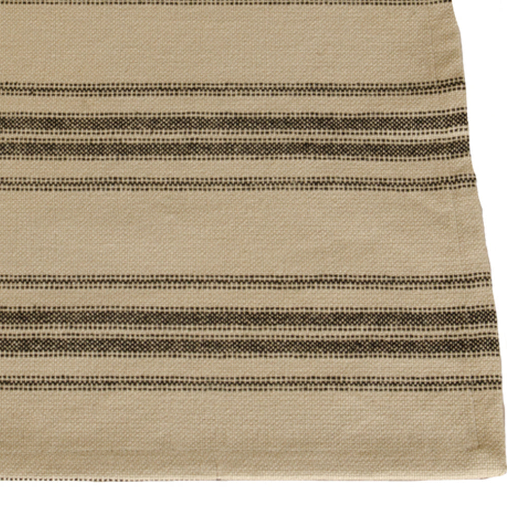 Grain Sack Stripe Oat Black Placemat Set Of Six PM164211