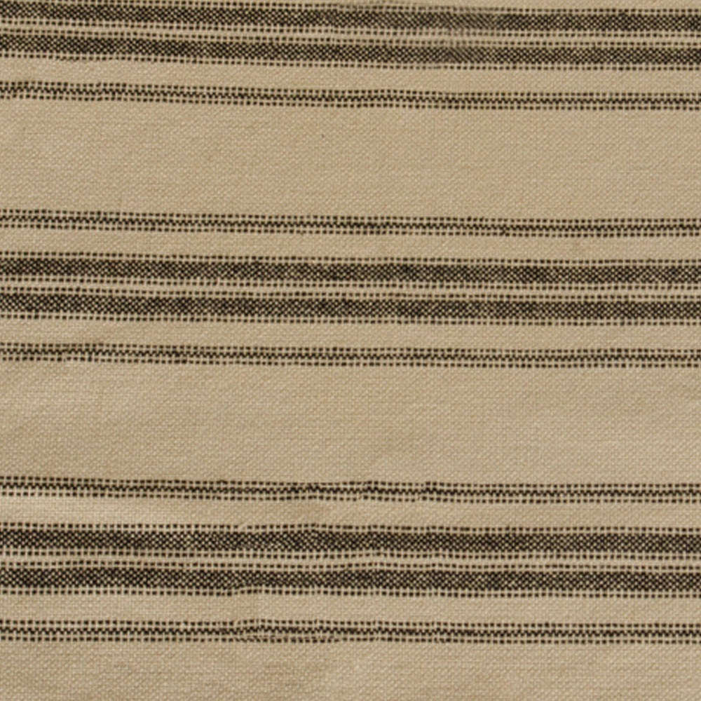 Grain Sack Stripe Oat Black Placemat Set Of Six PM164211