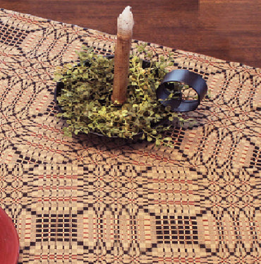 Trenton Jacquard Nutmeg Black Red Placemat  Set of 6 PM243025